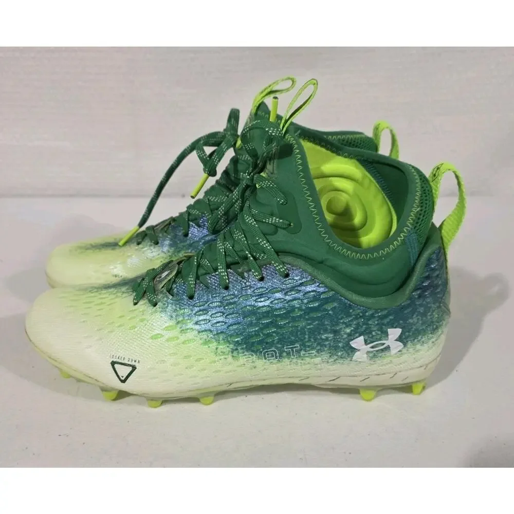 Under Armour 3026576-300 Football Cleats Green Mens Size 9 UA